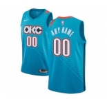 Men's Oklahoma City Thunder 2018-19 Swingman Custom Jersey Turquoise - City Edition