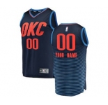 Men's Oklahoma City Thunder Navy Custom Basketball Jersey - Statement Edition