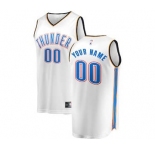 Men's Oklahoma City Thunder White Custom Basketball Jersey - Association Edition