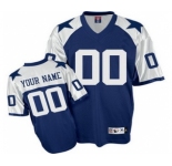 Dallas Cowboys Customized Jerseys Throwback blue Jersey