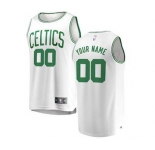 Men's Boston Celtics White Custom Basketball Jersey - Association Edition