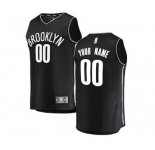 Men's Brooklyn Nets Black Custom Basketball Jersey - Icon Edition