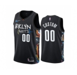 Men's Brooklyn Nets Customized Black City Edition 2020-21 Honor Basquiat Stitched Basketball Jersey