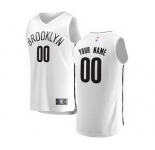 Men's Brooklyn Nets White Custom Basketball Jersey - Association Edition
