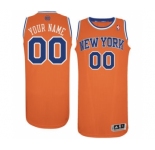 Men's New York Knicks Orange Custom Basketball Jersey