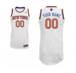Men's New York Knicks White Custom Basketball Jersey