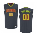 Men's Atlanta Hawks Black Custom Basketball Road Jersey