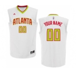 Men's Atlanta Hawks White Custom Home Basketball Jersey