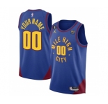 Men's Denver Nuggets Active Player Custom Blue 2022-23 Statement Edition With NO.6 Patch Stitched Jersey