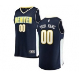 Men's Denver Nuggets Navy Custom Basketball Jersey - Icon Edition