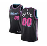 Men's Miami Heat 2018-19 Swingman Custom Jersey - City Edition - Black