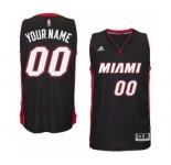 Mens Miami Heat Black Custom Swingman Road Jersey