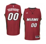 Mens Miami Heat Red Custom Swingman Alternate Jersey