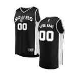 Men's San Antonio Spurs Black Custom Basketball Jersey - Icon Edition