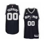 Mens San Antonio Spurs Black Custom Swingman Road Jersey