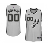 Mens San Antonio Spurs Gray Custom Swingman Alternate Jersey
