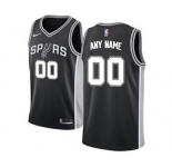 San Antonio Spurs Black Swingman Custom Basketball Jersey - Icon Edition