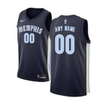 Memphis Grizzlies Navy Swingman Custom Basketball Jersey - Icon Edition
