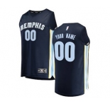 Men's Memphis Grizzlies Navy Custom Basketball Jersey - Icon Edition