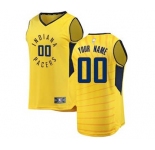 Men's Indiana Pacers Gold Custom Basketball Jersey - Statement Edition