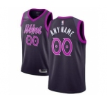 Men's Minnesota Timberwolves 2018-19 Swingman Custom Jersey - City Edition - Purple