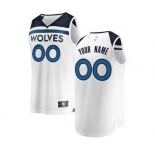 Men's Minnesota Timberwolves White Custom Basketball Jersey - Association Edition