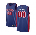 Detroit Pistons Blue Swingman Custom Basketball Jersey - Icon Edition