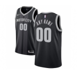 Men's Detroit Pistons 2018-19 Swingman Custom Jersey - City Edition - Black