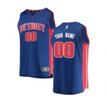 Men's Detroit Pistons Blue Custom Basketball Jersey - Icon Edition
