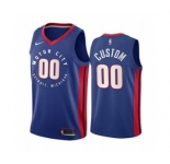 Men's Detroit Pistons Customized Navy Motor City Edition 2020-21 Stitched Basketball Jersey