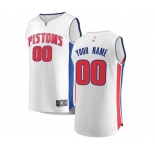 Men's Detroit Pistons White Custom Basketball Jersey - Association Edition