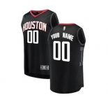 Youth Houston Rockets Black Custom Basketball Jersey - Statement Edition