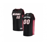 Youth Miami Heat Black Custom Basketball Jersey - Icon Edition