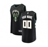 Youth Milwaukee Bucks Black Custom Basketball Jersey - Statement Edition