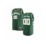Youth Milwaukee Bucks Hunter Green Custom Basketball Jersey - Icon Edition