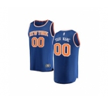 Youth New York Knicks Blue Custom Basketball Jersey - Icon Edition