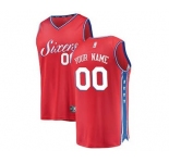 Youth Philadelphia 76ers Red Custom Basketball Jersey - Statement Edition