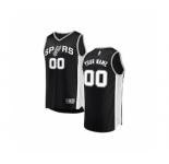 Youth San Antonio Spurs Black Custom Basketball Jersey - Icon Edition