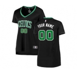 Women's Boston Celtics Black Custom Basketball Jersey