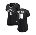 Women's Brooklyn Nets Black Custom Basketball Jersey - Icon Edition
