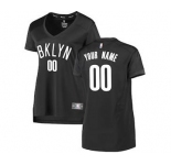 Women's Brooklyn Nets Charcoal Custom Basketball Jersey