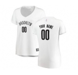 Women's Brooklyn Nets White Custom Basketball Jersey - Association Edition