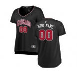 Women's Chicago Bulls Black Custom Basketball Jersey