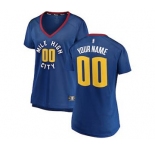 Women's Denver Nuggets Blue 2018-2019 Custom Basketball Jersey