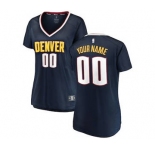 Women's Denver Nuggets Navy 2018-2019 Custom Basketball Jersey