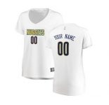 Women's Denver Nuggets White Custom Basketball Jersey - Association Edition