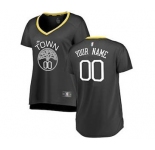 Women's Golden State Warriors Black Custom Basketball Jersey