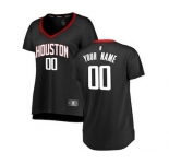 Women's Houston Rockets Black Custom Basketball Jersey