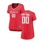 Women's Houston Rockets Red Custom Basketball Jersey - Icon Edition