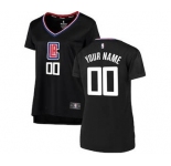 Women's LA Clippers Black Custom Basketball Jersey